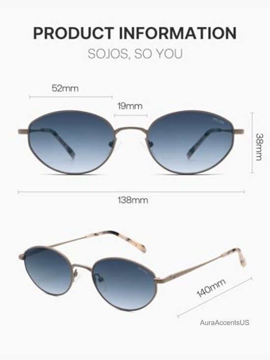 Oval Metal Sunglasses with Polarized Lenses